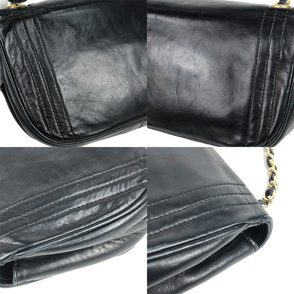 Chanel Coco Mark Chain Hardware Shoulder Bag Black Gold - Picture 6 of 8